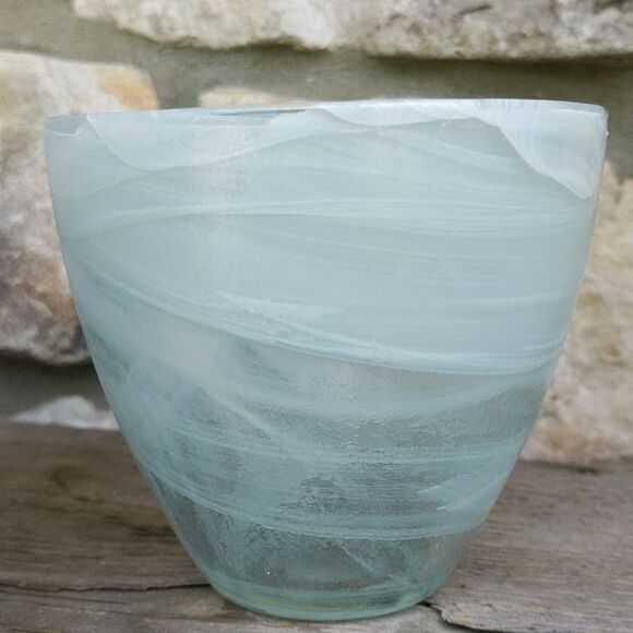 Ecoglass Votive Candle Holders Swirl Recycled Glass Eco-friendly Home Decor - Picture 9 of 17